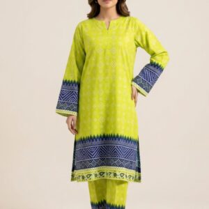 SAKINÉ Lime Green & Blue Printed Women’s 2-Piece Suit(was n wear)