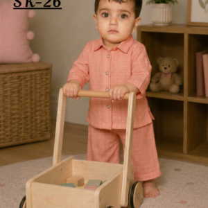 Neon Pink Khaddar 2-Piece Kids Co-Ords Set – SK-26 | SAKINÉ