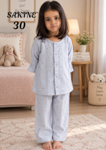 Soft Grey Stars – Girls’ 2-Piece Co-ords Set