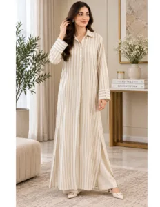 Sakiné Summer Sand Stripe Long Shirt/Gown