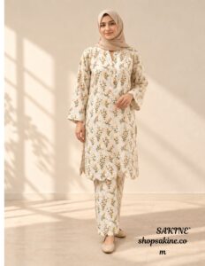 Sakiné Tangerine Geo — Printed Shirt