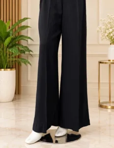 Sakiné Noir Grace — Heavy Black Linen Trousers